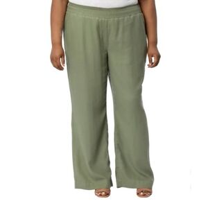 Briggs Ladies' Linen Blend Pull-On Pant in Green Size XL